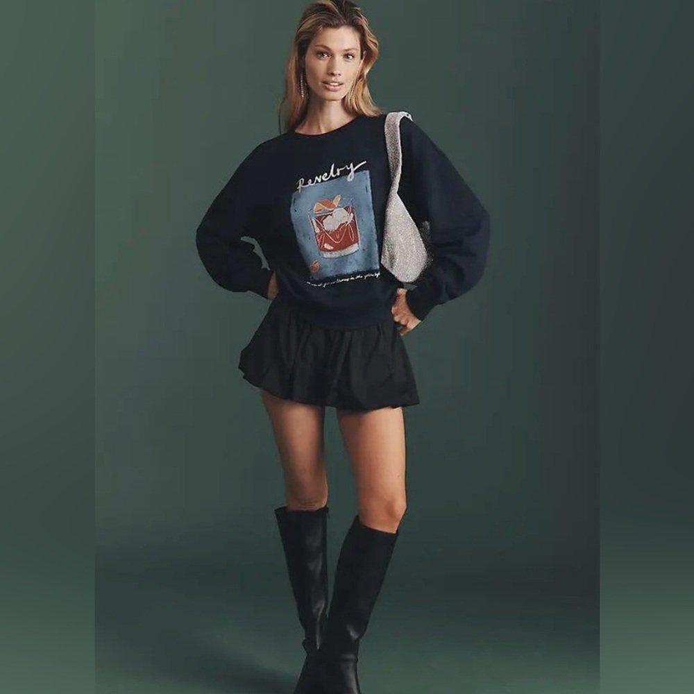 ANTHROPOLOGIE Maeve Cocktail Sweatshirt - Picture 2 of 11